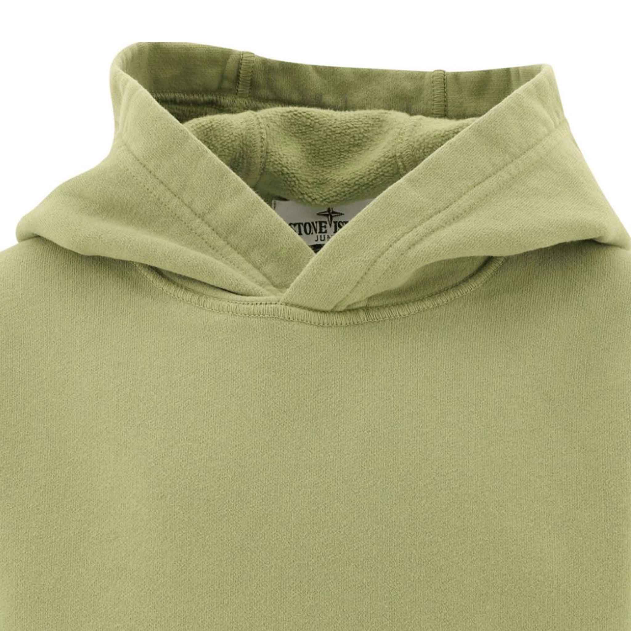 Stone Island Junior Cotton Fleece Pullover Hoodie in Sage GreenHoodiesStone Island JuniorDPUS Designer Outlet80562460598238Stone Island Junior Cotton Fleece Pullover Hoodie in Sage Green