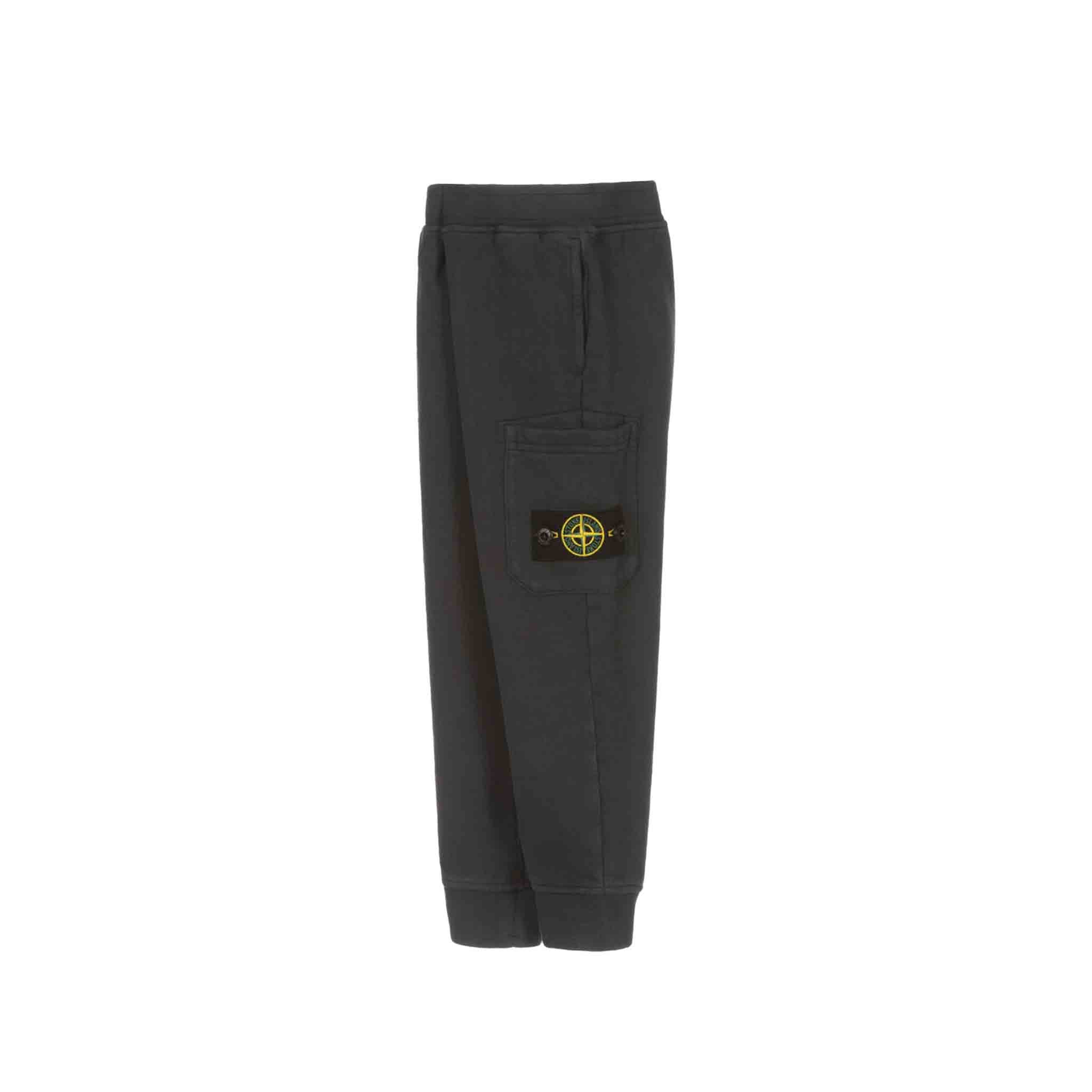 Stone Island Junior Cotton Fleece Sweatpants in CharcoalSweatpantsStone Island JuniorDPUS05316839AGE 6Stone Island Junior Cotton Fleece Sweatpants in Charcoal