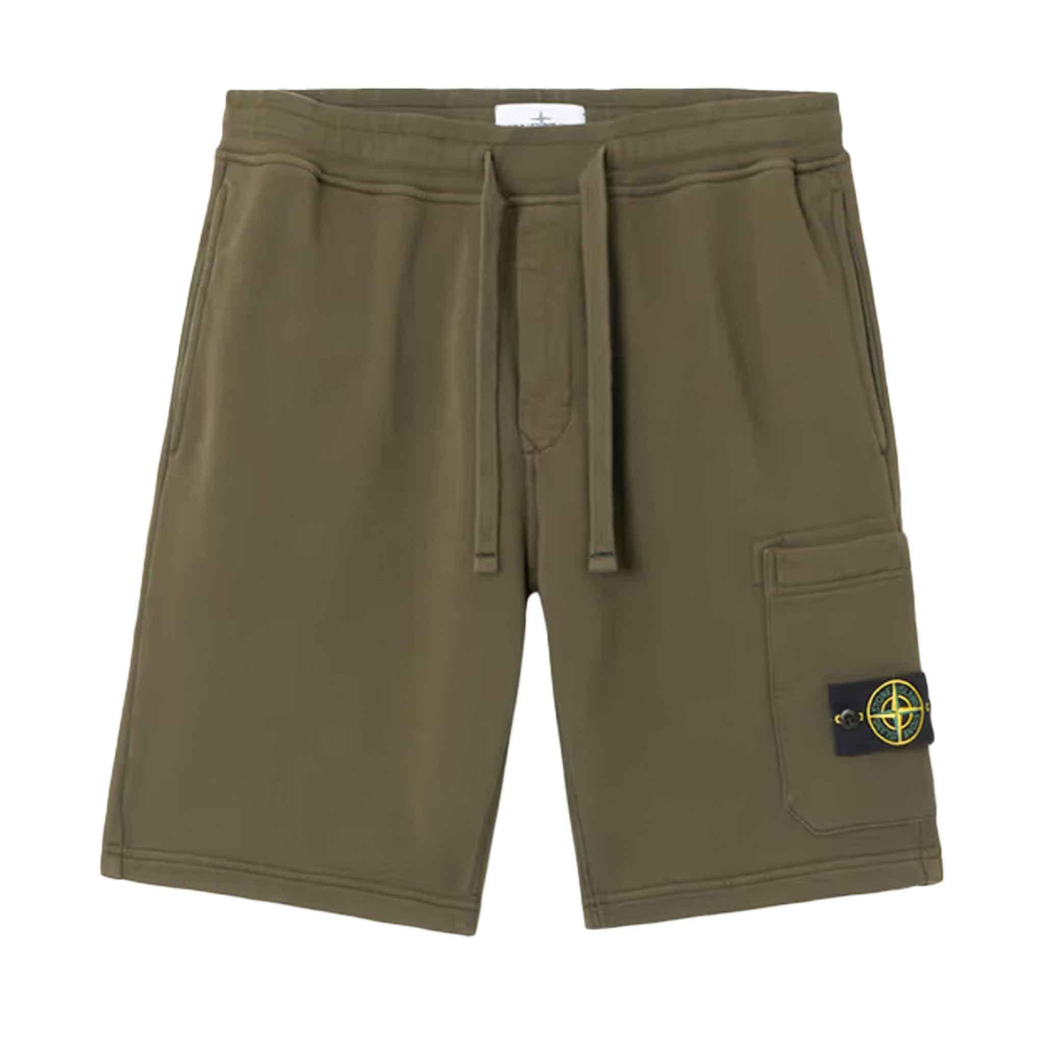 Stone Island Junior Cotton Fleece Sweatshorts in Military GreenShortsStone Island JuniorDPUS Designer Outlet80505926041028Stone Island Junior Cotton Fleece Sweatshorts in Military Green