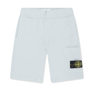 Stone Island Junior Cotton Fleece Sweatshorts in Sky BlueShortsStone Island JuniorDPUS Designer Outlet80505926039908Stone Island Junior Cotton Fleece Sweatshorts in Sky Blue