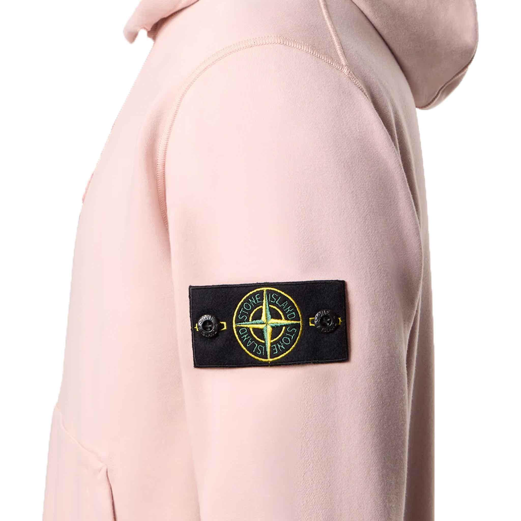 Stone Island Junior Cotton Fleece Zipped Hoodie in Antique