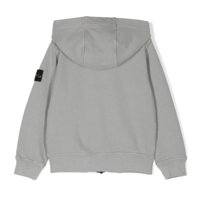 Stone Island Junior Cotton Fleece Zipped Hoodie in Dust GreyHoodies & Zip - UpsStone Island JuniorDPUS Designer Outlet8053813435073AGE 8Stone Island Junior Cotton Fleece Zipped Hoodie in Dust Grey