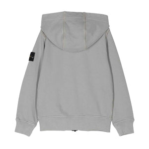 Stone Island Junior Cotton Fleece Zipped Hoodie in Dust GreyHoodiesStone Island JuniorDPUS Designer Outlet80562460357738Stone Island Junior Cotton Fleece Zipped Hoodie in Dust Grey