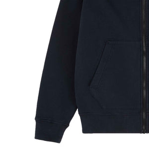 Stone Island Junior Cotton Fleece Zipped Hoodie in Navy BlueHoodiesStone Island JuniorDPUS Designer Outlet8052460365348Stone Island Junior Cotton Fleece Zipped Hoodie in Navy Blue