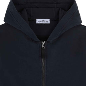 Stone Island Junior Cotton Fleece Zipped Hoodie in Navy BlueHoodiesStone Island JuniorDPUS Designer Outlet8052460365348Stone Island Junior Cotton Fleece Zipped Hoodie in Navy Blue