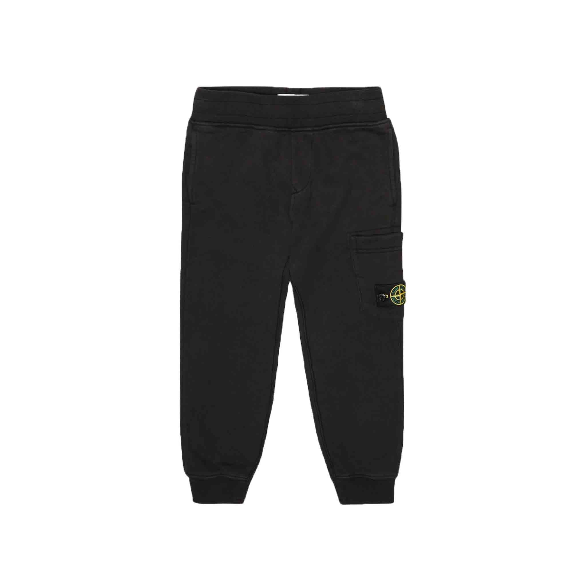 Stone Island Junior Cotton Jogging Pants in BlackSweatpantsStone Island JuniorDPUS83420903A8Stone Island Junior Cotton Jogging Pants in Black