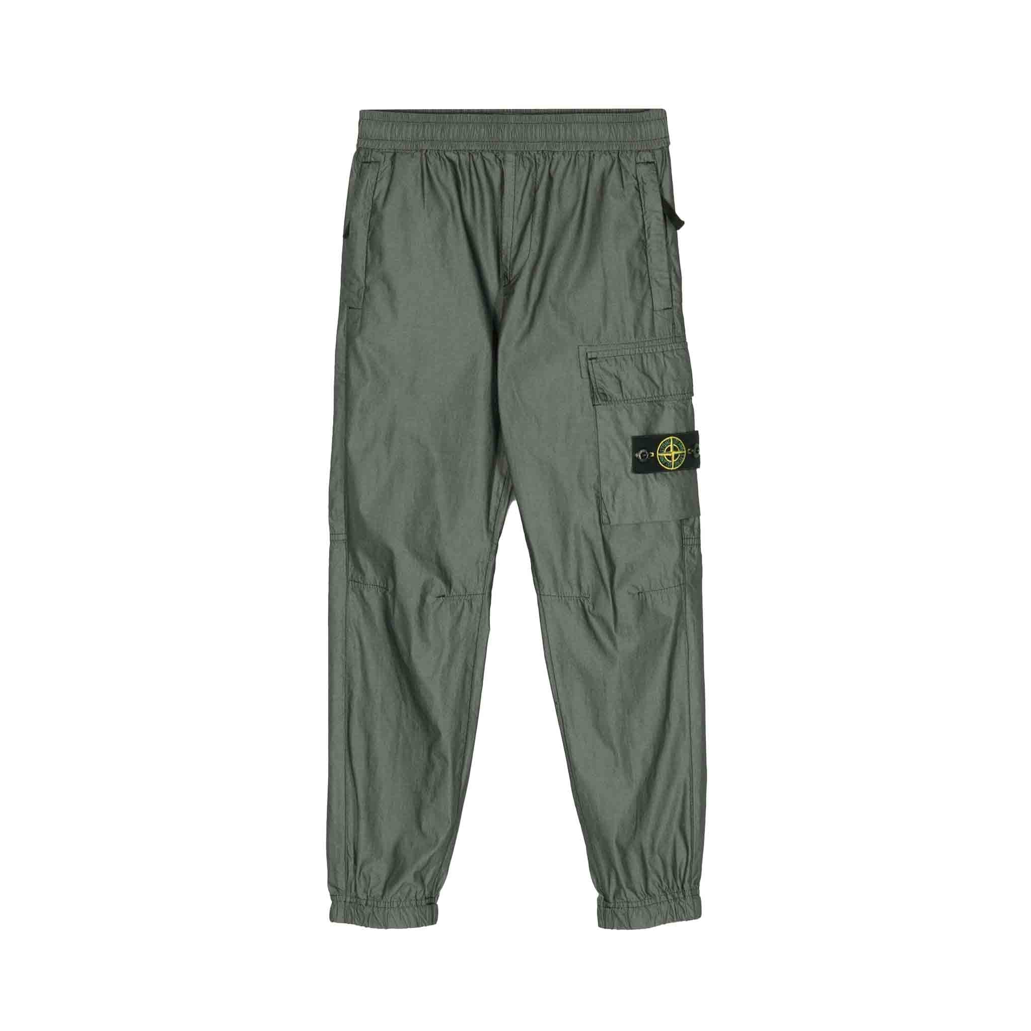 Stone Island Junior Cotton/ Polyester Cargo Trousers in Olive GreenTrousersStone Island JuniorDPUS80525728673098Stone Island Junior Cotton/ Polyester Cargo Trousers in Olive Green