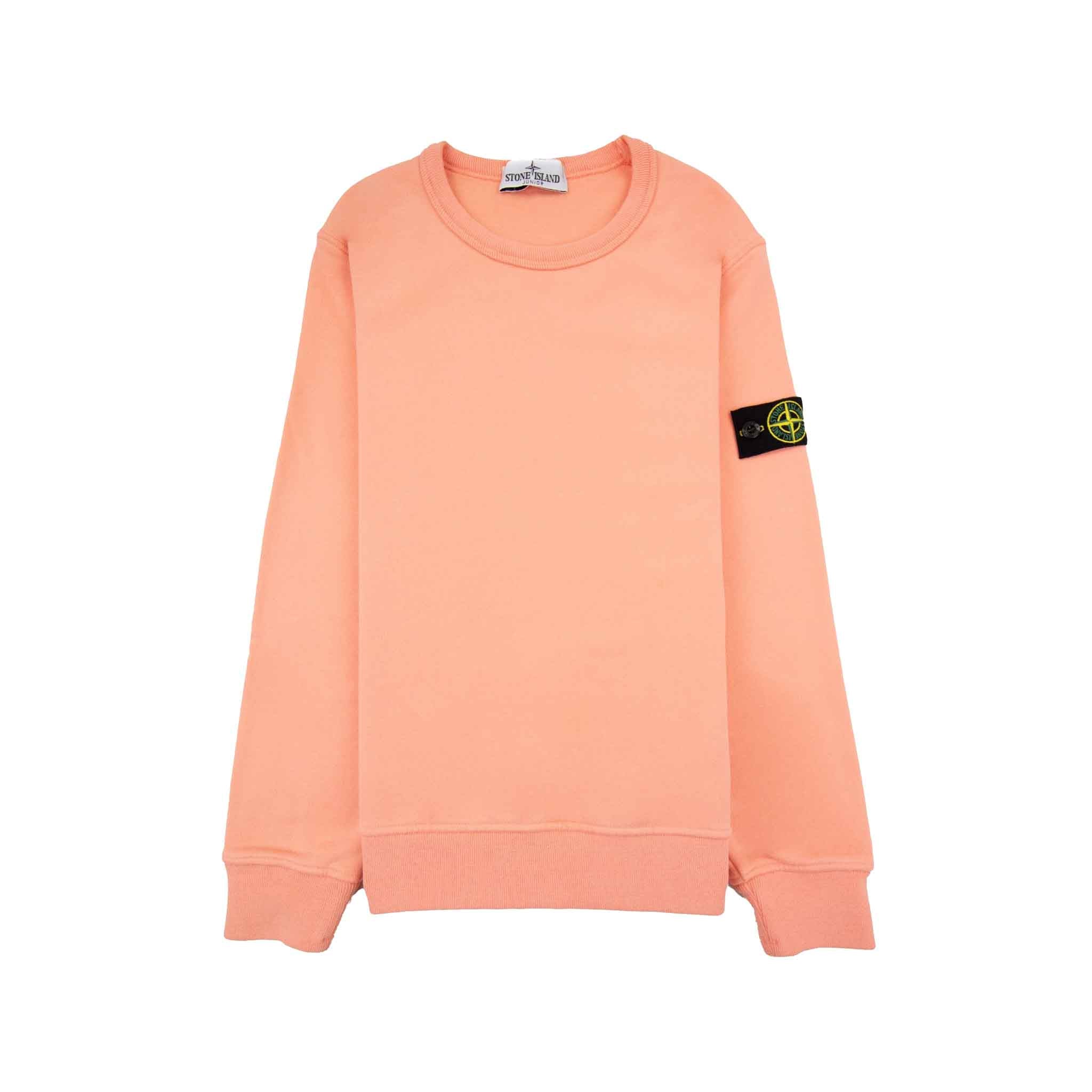 Stone Island Junior Crewneck Sweatshirt in Coral PinkSweatshirtsStone Island JuniorDPUS80525726714948Stone Island Junior Crewneck Sweatshirt in Coral Pink