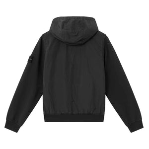 Stone Island Junior Crinkle Reps Nylon With Cotton Fleece Jacket in BlackCoats & JacketsStone Island JuniorDPUS Designer Outlet80538130424938Stone Island Junior Crinkle Reps Nylon With Cotton Fleece Jacket in Black