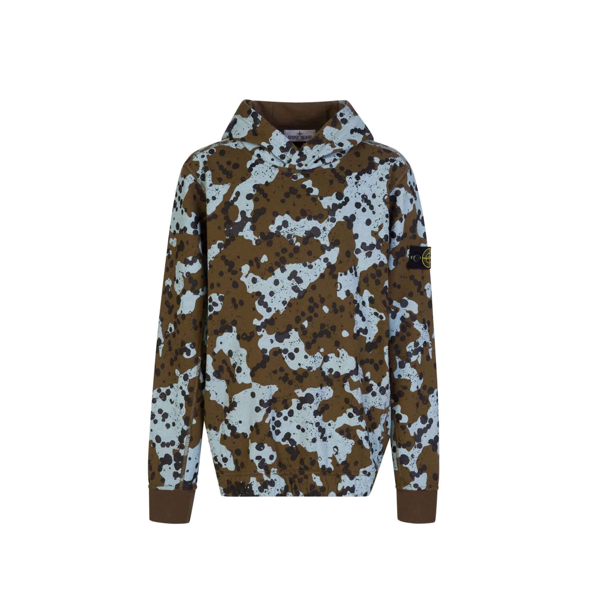 Stone Island Junior Hooded Sweatshirt in Underwater CamouflageHoodiesStone Island JuniorDPUS80525726728668Stone Island Junior Hooded Sweatshirt in Underwater Camouflage