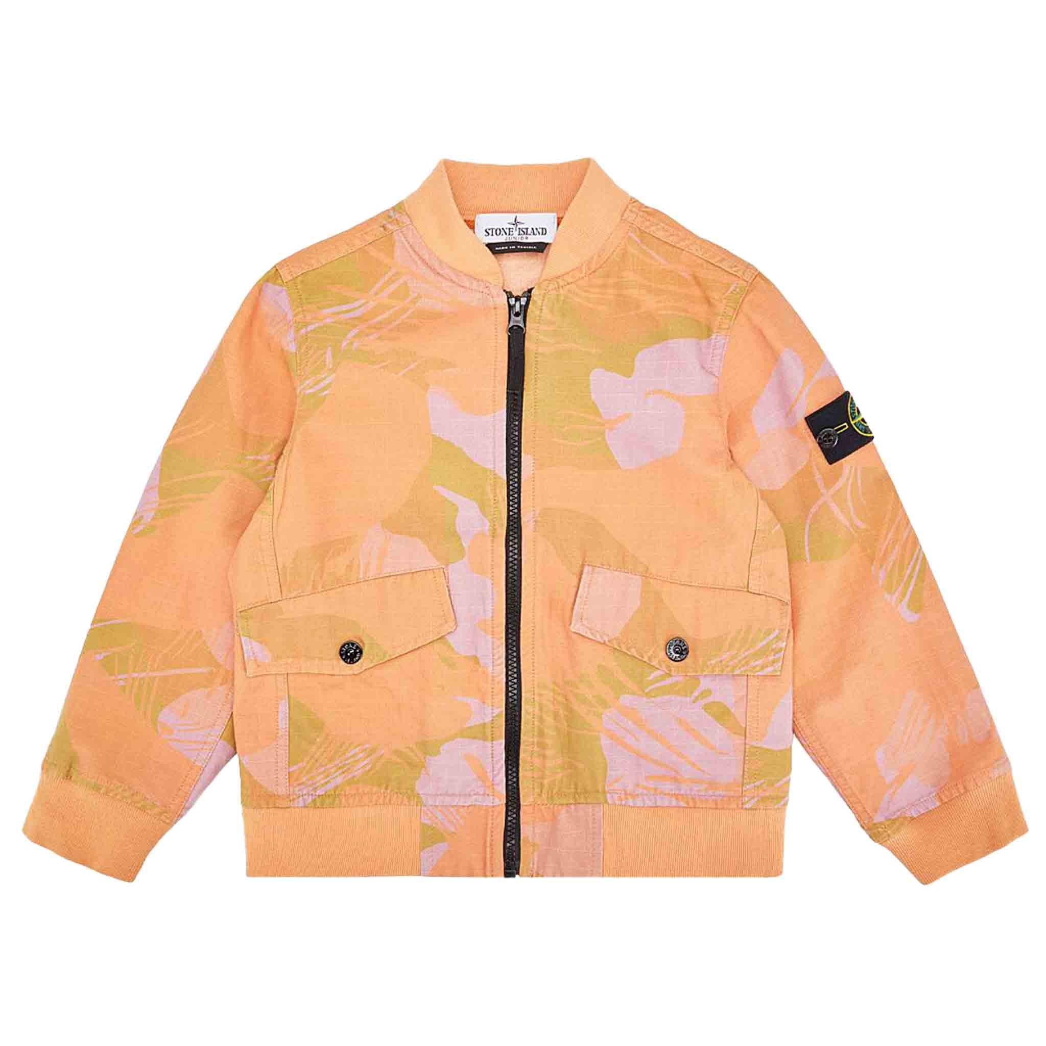 Stone Island Junior Jungle Camo Ripstop Cotton Washed Jacket in OrangeCoats & JacketsStone Island JuniorDPUS80525728907038Stone Island Junior Jungle Camo Ripstop Cotton Washed Jacket in Orange