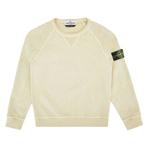 Stone Island Junior "Old Treatment" Crewneck Sweatshirt in EcruSweatshirtsStone Island JuniorDPUS80525728729528Stone Island Junior "Old Treatment" Crewneck Sweatshirt in Ecru