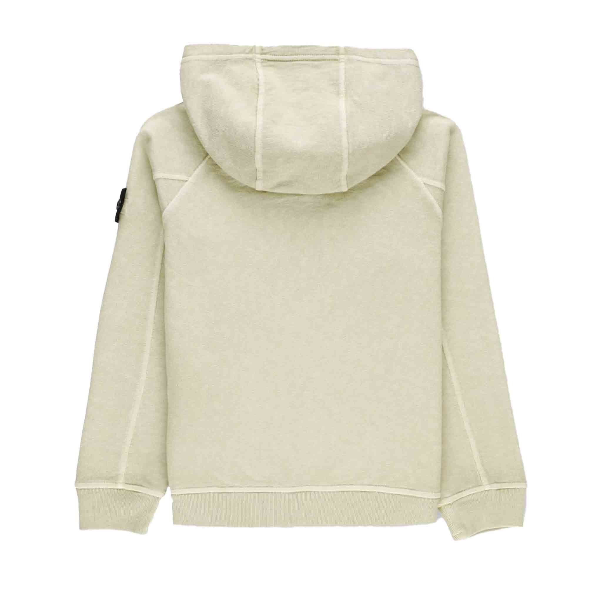 Stone Island Junior "Old Treatment" Hooded Sweatshirt in EcruHoodiesStone Island JuniorDPUS80525728760598Stone Island Junior "Old Treatment" Hooded Sweatshirt in Ecru