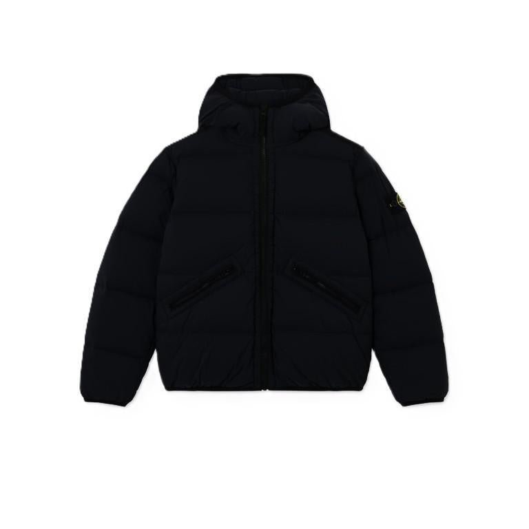 Stone Island Junior Seamless Down Hooded Jacket in BlackCoats & JacketsStone Island JuniorDPUS Designer Outlet8053813384746AGE 8Stone Island Junior Seamless Down Hooded Jacket in Black
