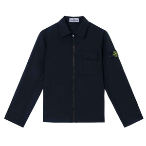 Stone Island Junior Stretch Cotton Overshirt in BlackOvershirtStone Island JuniorDPUS Designer Outlet80505928766608Stone Island Junior Stretch Cotton Overshirt in Black