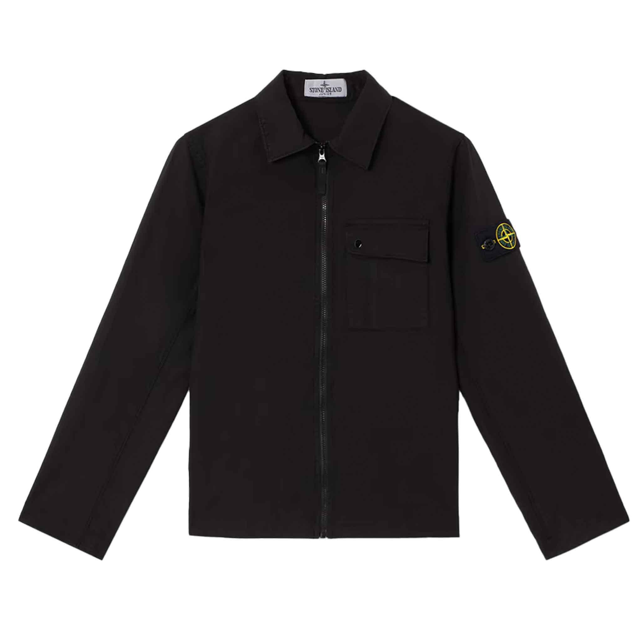 Stone Island Junior Stretch Cotton Overshirt in NavyOvershirtStone Island JuniorDPUS Designer Outlet80505928765928Stone Island Junior Stretch Cotton Overshirt in Navy