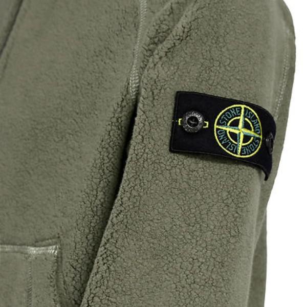 Stone Island Junior Terry Fleece Zip - Up Mock Neck Sweatshirt in Military GreenHoodies & Zip - UpsStone Island JuniorDPUS Designer Outlet8050592942761AGE 8Stone Island Junior Terry Fleece Zip - Up Mock Neck Sweatshirt in Military Green