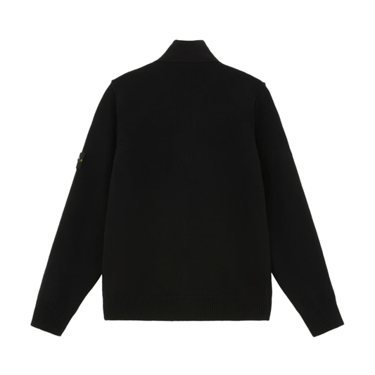 Stone Island Lambswool Button - Up Knit with Felt Trims in BlackKnitwearStone IslandDPUS Designer Outlet8053813454661SStone Island Lambswool Button - Up Knit with Felt Trims in Black