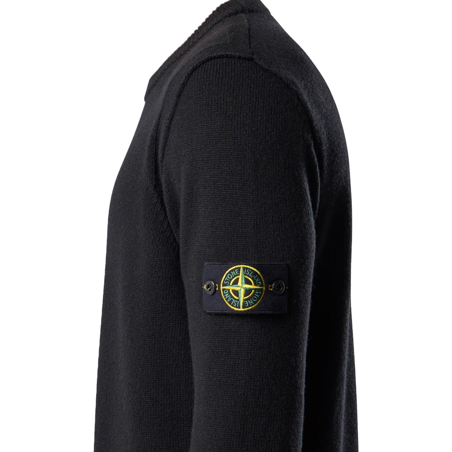 Stone Island Lambswool Crewneck in Black