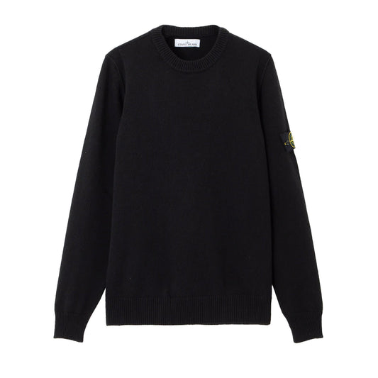 Stone Island Lambswool Crewneck in Black