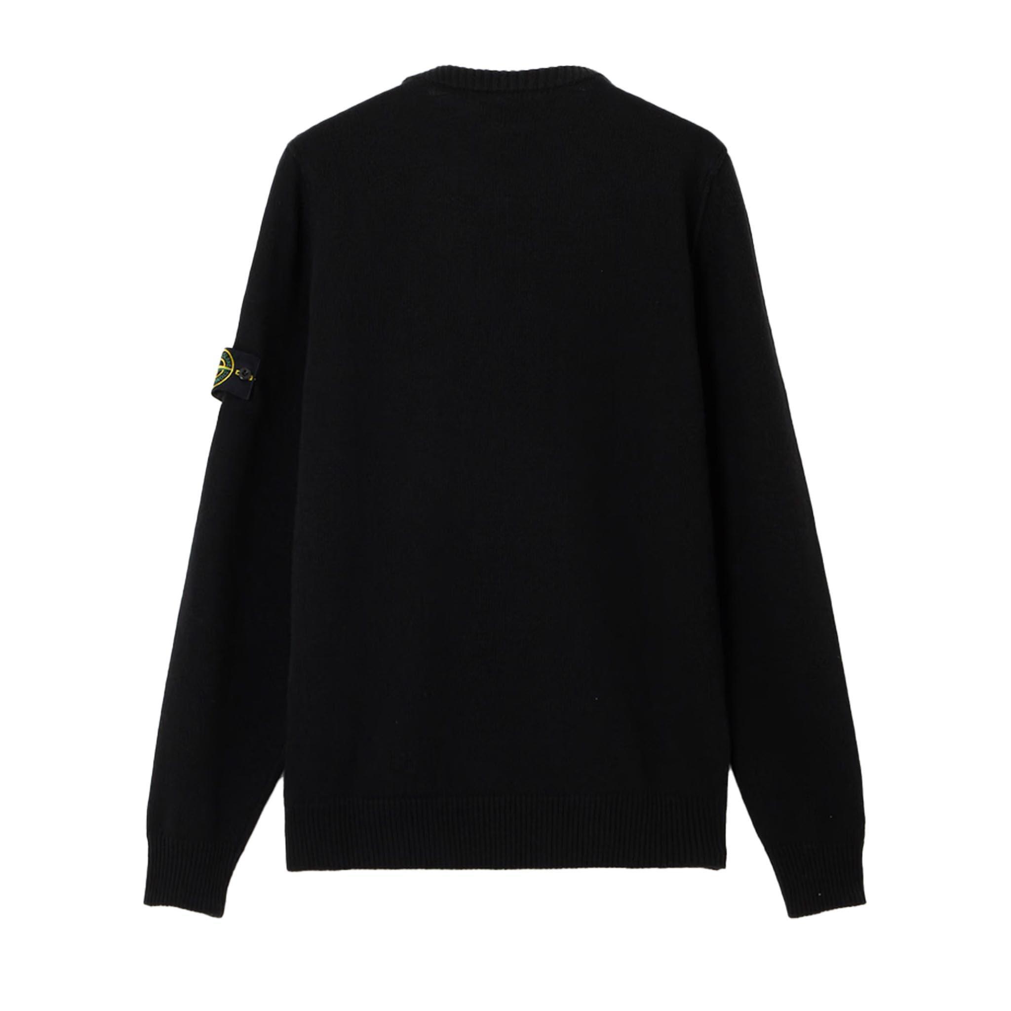 Stone Island Lambswool Crewneck in Black