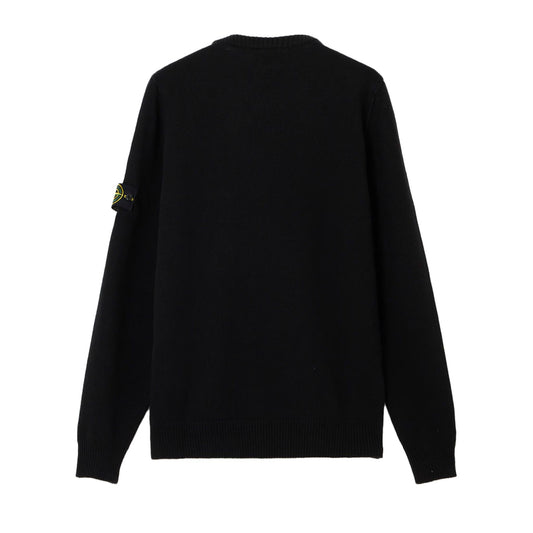 Stone Island Lambswool Crewneck in Black