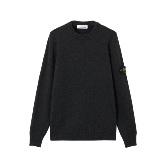 Stone Island Lambswool Crewneck in Charcoal Grey MelangeKnitwearStone IslandDPUS Designer Outlet8053813402471XSStone Island Lambswool Crewneck in Charcoal Grey Melange