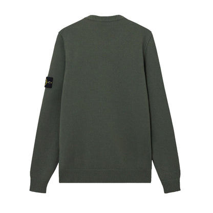 Stone Island Lambswool Crewneck in Military Green
