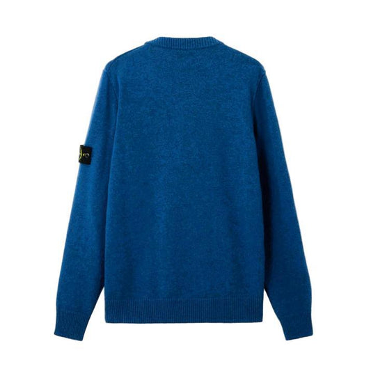 Stone Island Lambswool Crewneck in Steel BlueKnitwearStone IslandDPUS Designer OutletSStone Island Lambswool Crewneck in Steel Blue
