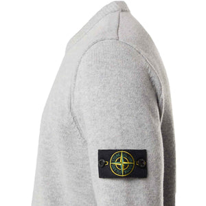 Stone Island Lambwool Crewneck Sweater in Dust Grey MelangeKnitwearStone IslandDPUS8056246093094SStone Island Lambwool Crewneck Sweater in Dust Grey Melange