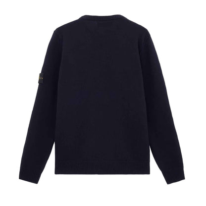 Stone Island Lambwool Crewneck Sweater in Navy Blue