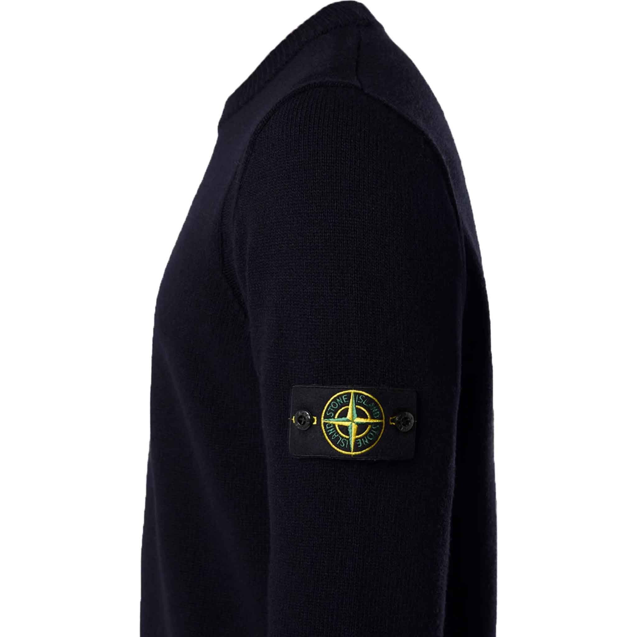 Stone Island Lambwool Crewneck Sweater in Navy BlueKnitwearStone IslandDPUS8056246072006SStone Island Lambwool Crewneck Sweater in Navy Blue