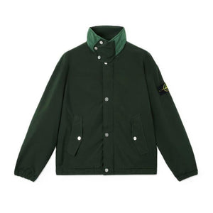 Stone Island Light Compact Touch Poly-TC Coach Jacket in Juniper