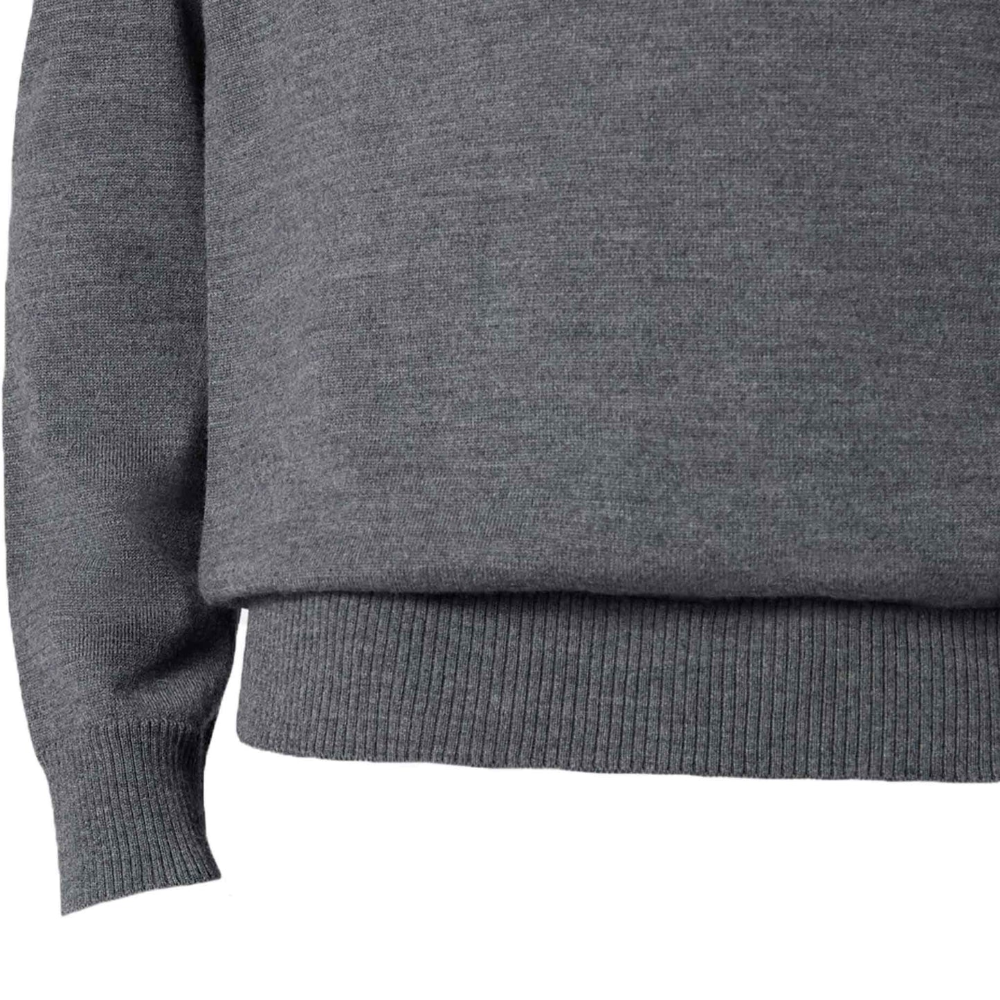Stone Island Light Pure Wool Crewneck Knit in Dark Grey Melange
