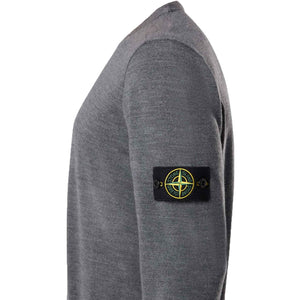 Stone Island Light Pure Wool Crewneck Knit in Dark Grey MelangeKnitwearStone IslandDPUSSStone Island Light Pure Wool Crewneck Knit in Dark Grey Melange