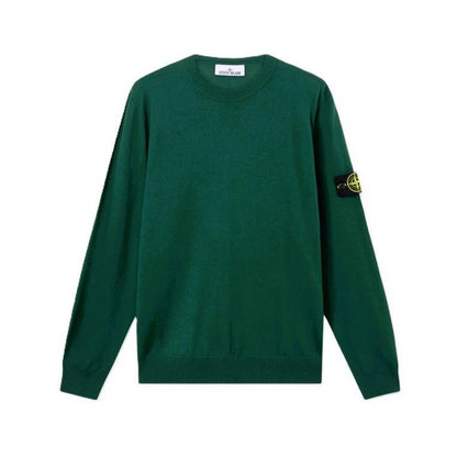 Stone Island Light Pure Wool Crewneck Knit in JuniperKnitwearStone IslandDPUS Designer Outlet8053813436476SStone Island Light Pure Wool Crewneck Knit in Juniper