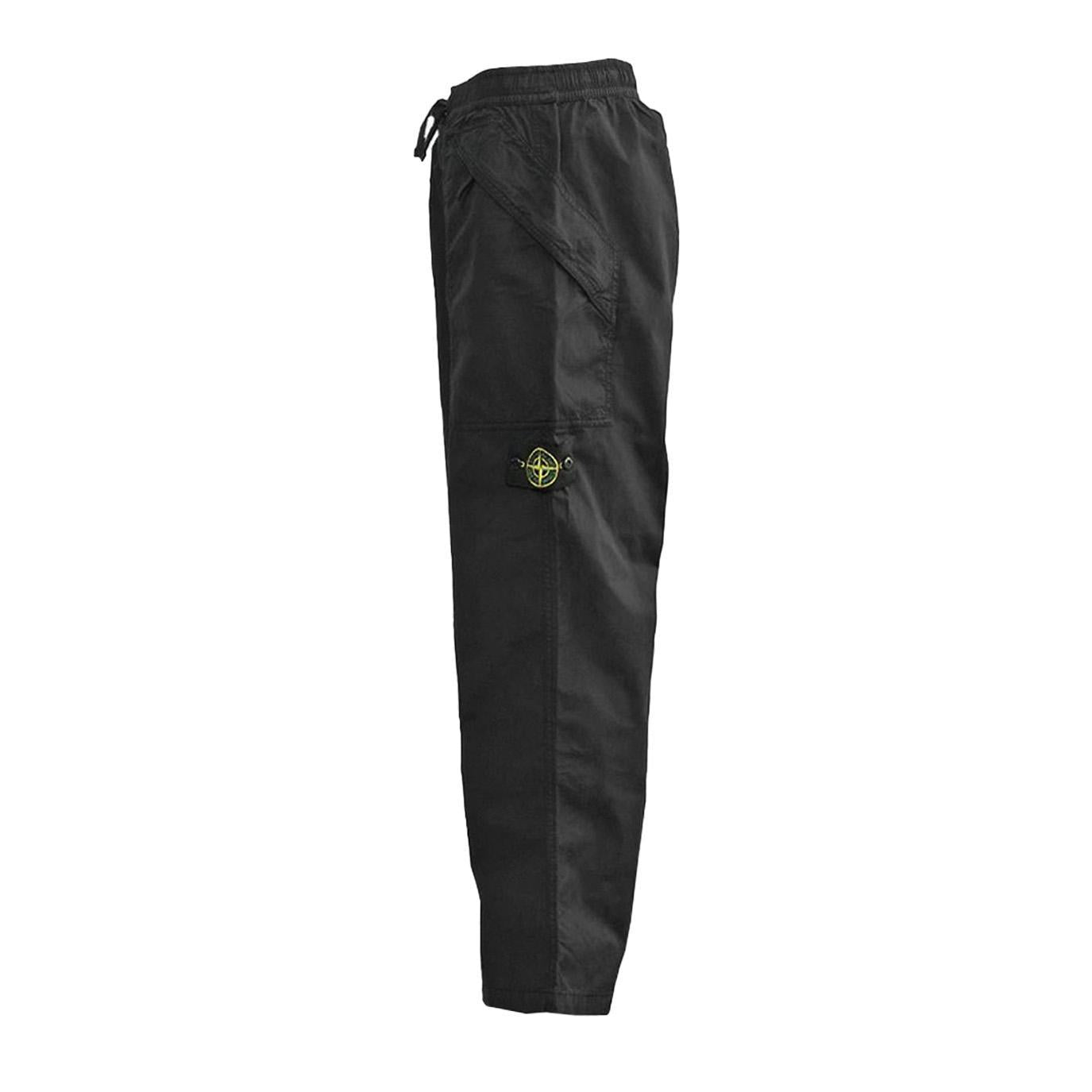 Stone Island Loose Fit Cotton Cargo Trousers in BlackTrousersStone IslandDPUS Designer Outlet805381347653328Stone Island Loose Fit Cotton Cargo Trousers in Black