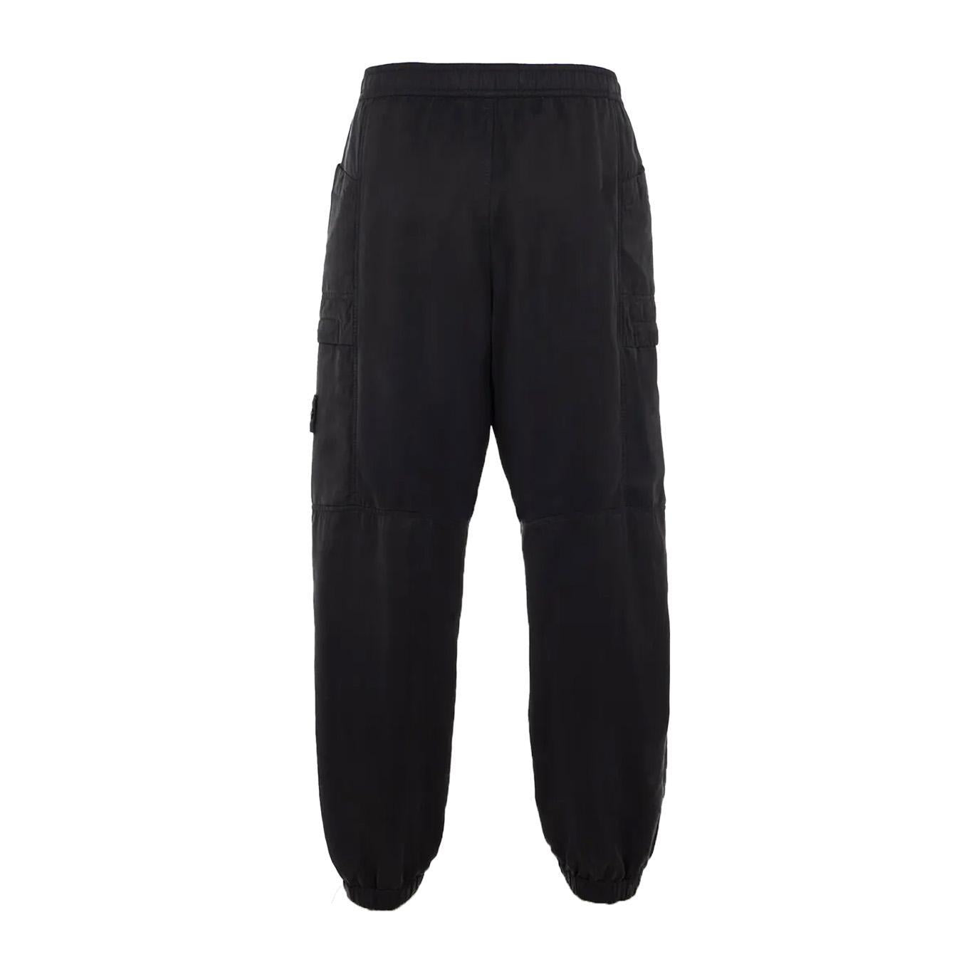 Stone Island Loose Fit Cotton Cargo Trousers in BlackTrousersStone IslandDPUS Designer Outlet805381347653328Stone Island Loose Fit Cotton Cargo Trousers in Black