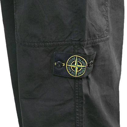 Stone Island Loose Fit Cotton Cargo Trousers in BlackTrousersStone IslandDPUS Designer Outlet805381347653328Stone Island Loose Fit Cotton Cargo Trousers in Black