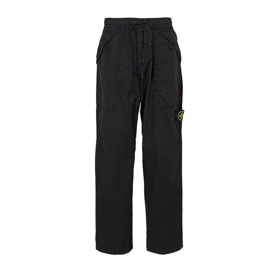 Stone Island Loose Fit Cotton Cargo Trousers in BlackTrousersStone IslandDPUS Designer Outlet805381347653328Stone Island Loose Fit Cotton Cargo Trousers in Black