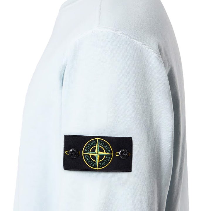 Stone Island Malfilé Fleece "Old" Effect Crewneck Sweatshirt in Sky BlueSweatshirtsStone IslandDPUS Designer OutletSStone Island Malfilé Fleece "Old" Effect Crewneck Sweatshirt in Sky Blue