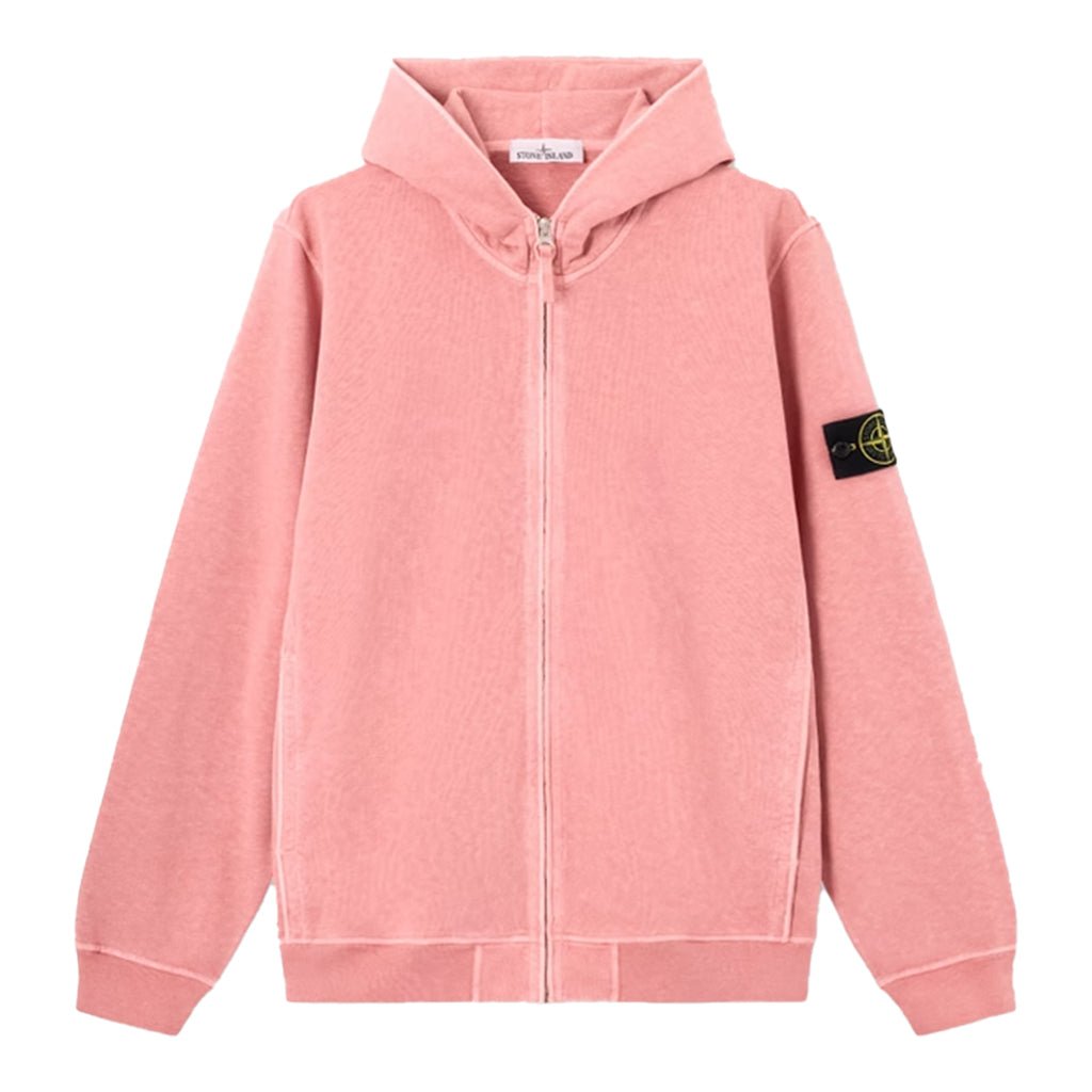 [Stone Island] Malfile Fleece "Old" Effect Zip - Up Hooded SweatshirtHoodies & Zip - UpsStone IslandDPUS Designer Outlet8053819304656OleanderS[Stone Island] Malfile Fleece "Old" Effect Zip - Up Hooded Sweatshirt