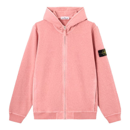 [Stone Island] Malfile Fleece "Old" Effect Zip - Up Hooded SweatshirtHoodies & Zip - UpsStone IslandDPUS Designer Outlet8053819304656OleanderS[Stone Island] Malfile Fleece "Old" Effect Zip - Up Hooded Sweatshirt