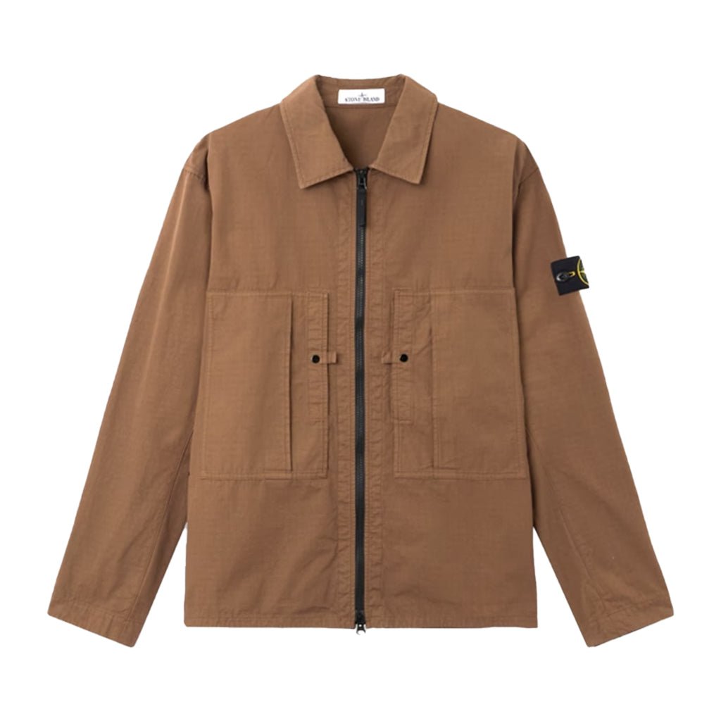 [Stone Island] Mercerised Cotton Ripstop OvershirtCoats & JacketsStone IslandDPUS Designer Outlet8053819317410UmberS[Stone Island] Mercerised Cotton Ripstop Overshirt