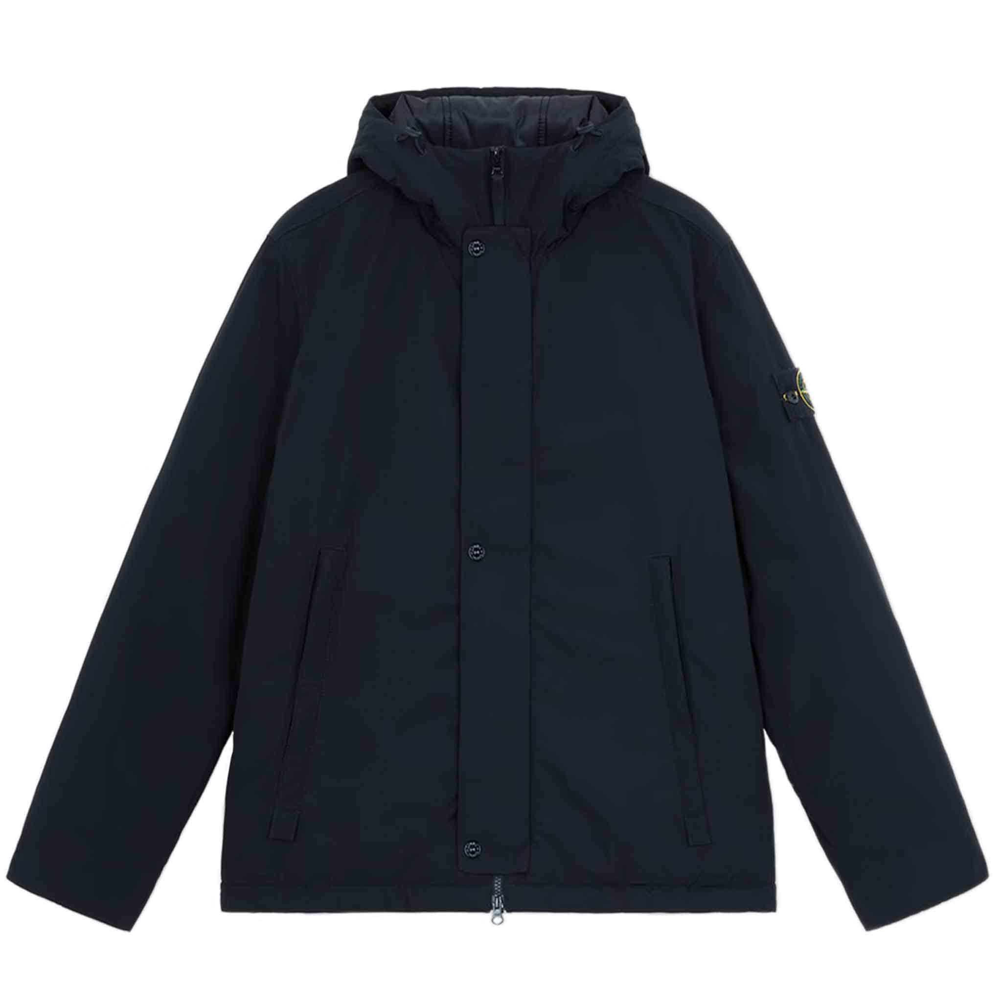 Stone Island Micro Twill With Primaloft Insulation Hooded Jacket in BlackCoats & JacketsStone IslandDPUSSStone Island Micro Twill With Primaloft Insulation Hooded Jacket in Black