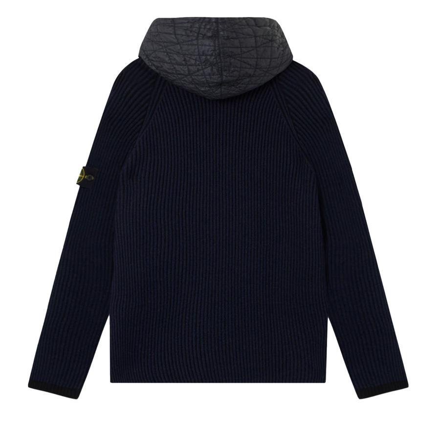 Stone Island Mixed Fabric Full Rib RWS Wool Hooded Zip - Up Jumper in NavyHoodies & Zip - UpsStone IslandDPUS Designer Outlet8053813452148SStone Island Mixed Fabric Full Rib RWS Wool Hooded Zip - Up Jumper in Navy