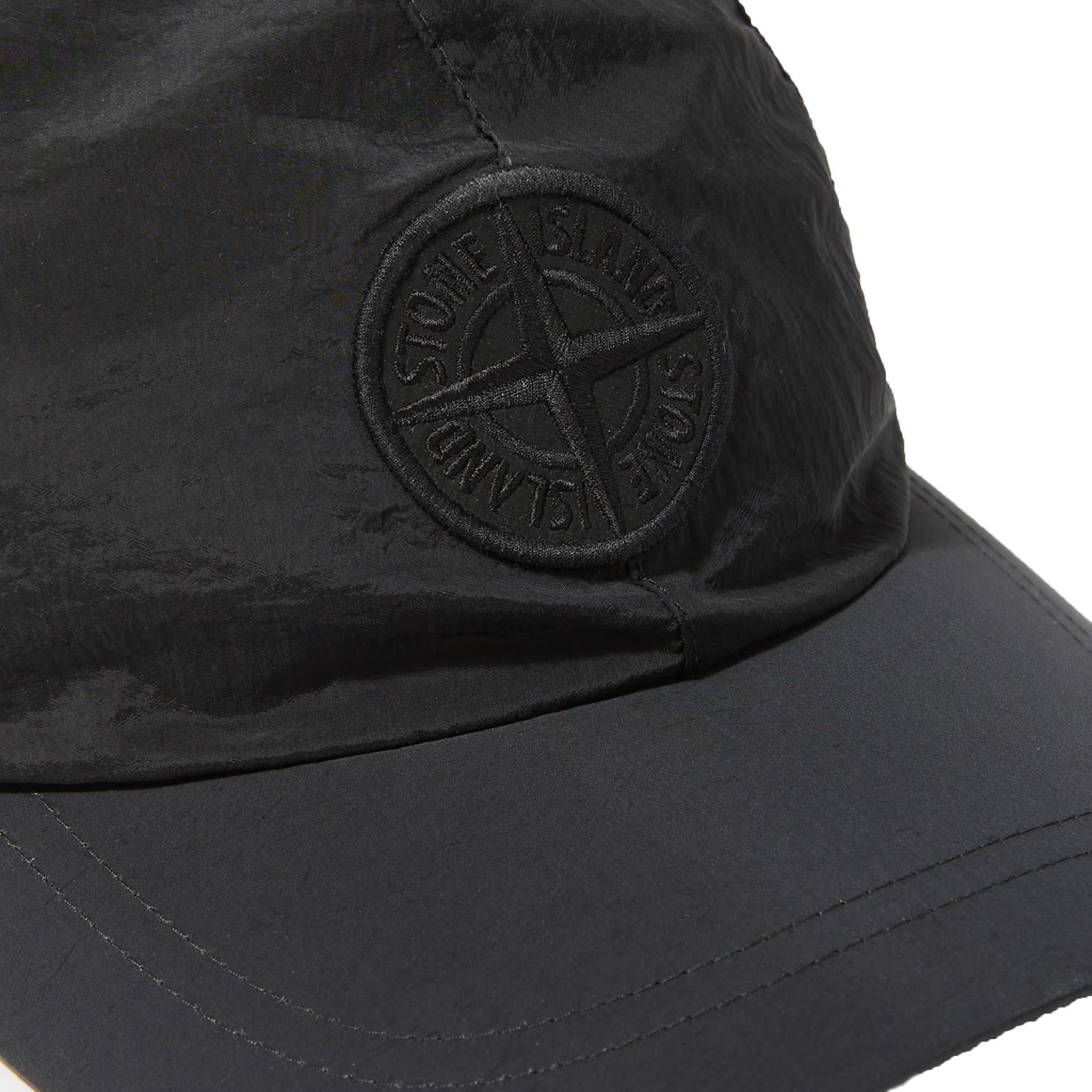 Stone Island Nylon Econyl Metal Baseball Cap in Black