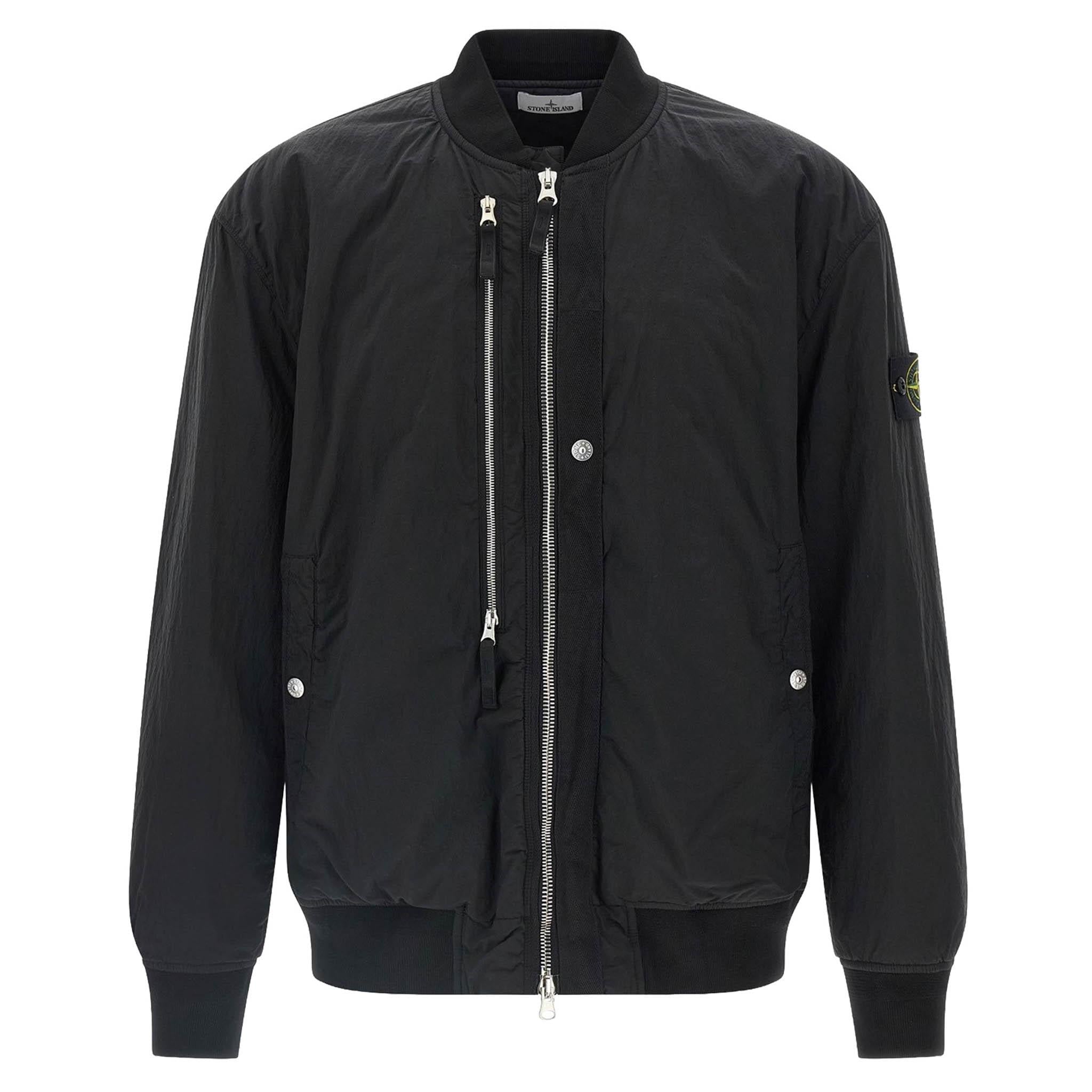 Stone Island Nylon Metal Bomber Jacket in BlackCoats & JacketsStone IslandDPUS Designer Outlet8053813467333MStone Island Nylon Metal Bomber Jacket in Black