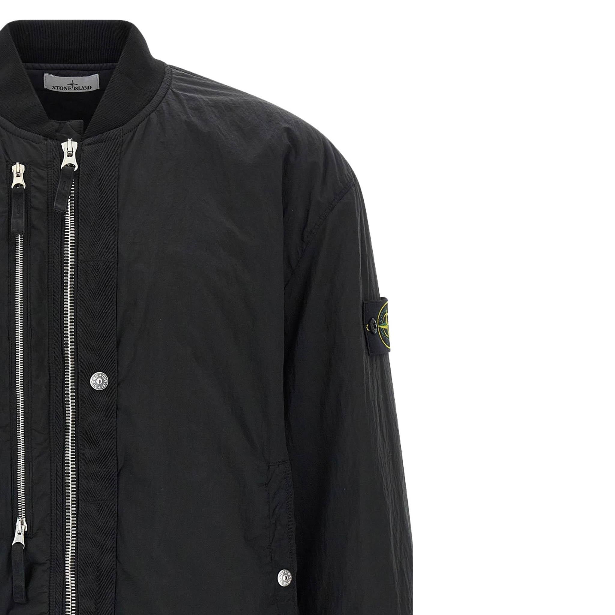 Stone Island Nylon Metal Bomber Jacket in BlackCoats & JacketsStone IslandDPUS Designer Outlet8053813467333MStone Island Nylon Metal Bomber Jacket in Black