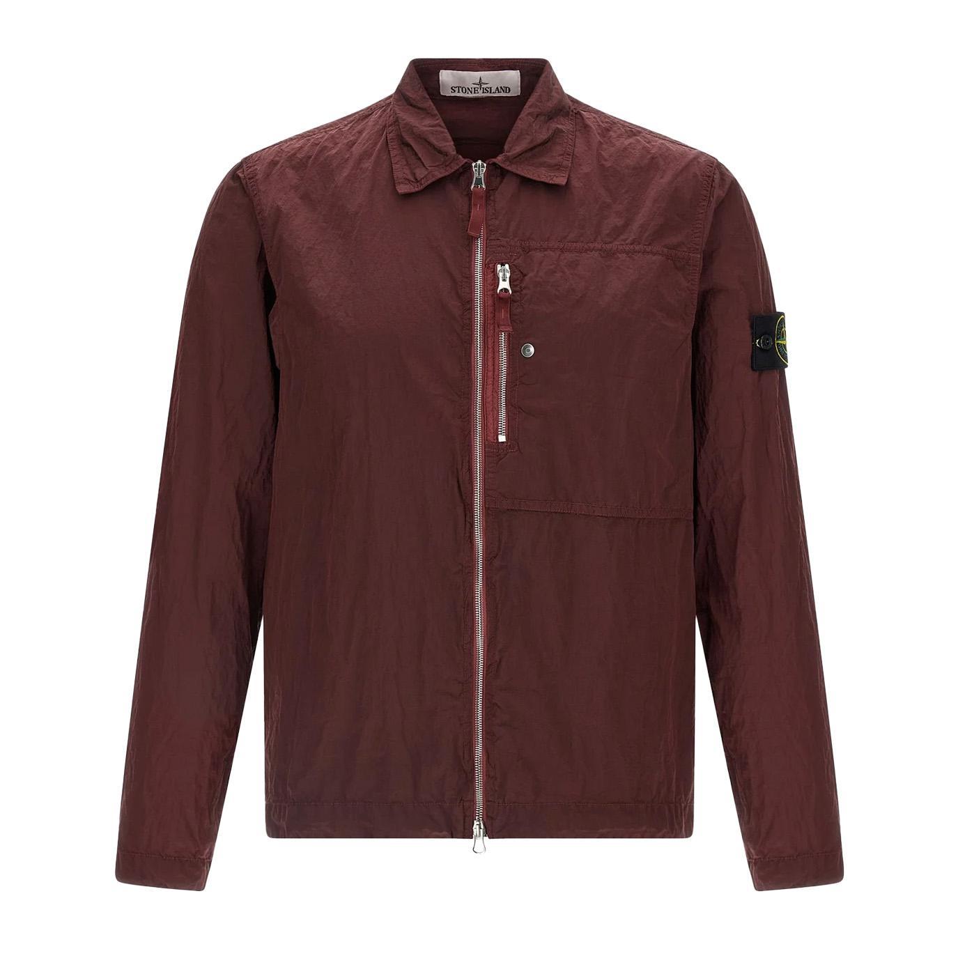 Stone Island Nylon Metal Comfort Fit Overshirt in Dark BurgundyOvershirtStone IslandDPUS Designer Outlet8053813573379SStone Island Nylon Metal Comfort Fit Overshirt in Dark Burgundy